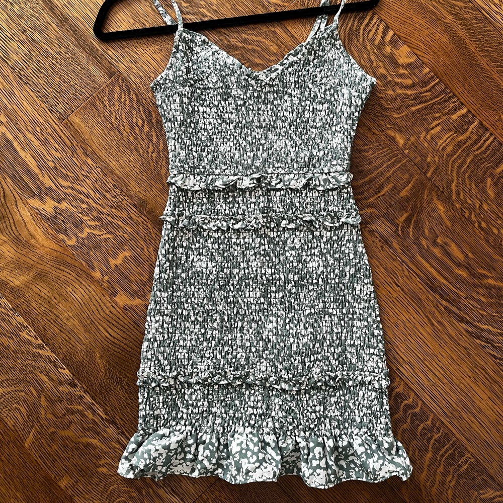 Abercrombie Fitted Smocked Mini Floral Dress